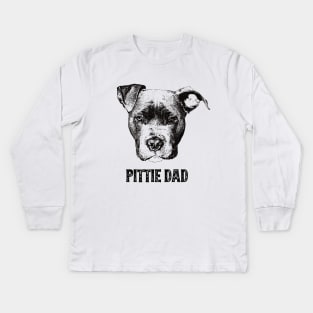 Pittie Dad American Pit Bull Terrier Kids Long Sleeve T-Shirt